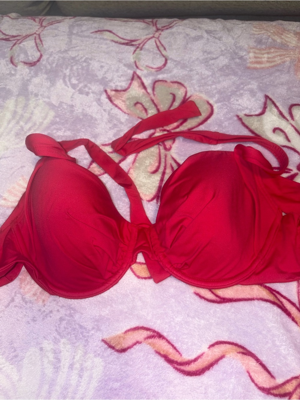 Tommy Bahama Red Halter Underwire Bikini Top